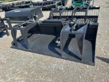 Unused 84” JCT Smooth Skid Loader Grapple Bucket