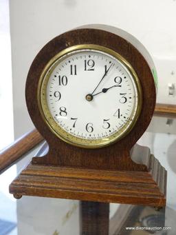 NEW HAVEN MINI SHELF ROUND TOP 8-DAY CLOCK MEASURES 6.5"T X 6"W RETAIL PRICE $350