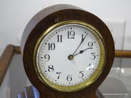 NEW HAVEN MINI SHELF ROUND TOP 8-DAY CLOCK MEASURES 6.5"T X 6"W RETAIL PRICE $350
