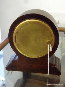 NEW HAVEN MINI SHELF ROUND TOP 8-DAY CLOCK MEASURES 6.5"T X 6"W RETAIL PRICE $350