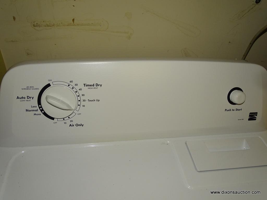 (K) KENMORE SERIES 100 DRYER. MODEL 110.60222511: 29"x25"x43"