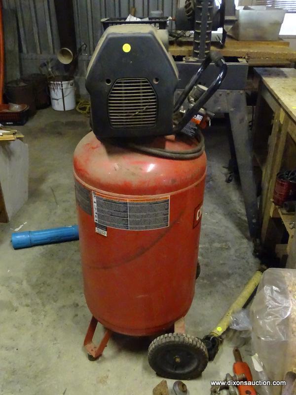 (GAR) AIR COMPRESSOR; CRAFTSMAN UPRIGHT 33 GAL. AIR COMPRESSOR- MODEL-919.167320, 150 PSI- 50 IN