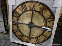 IMAX WORLDWIDE HOME WALL CLOCK; IMAX CORPORATION BRYAN MAP WALL CLOCK IN GRAY. ITEM NO. 18308. NEW