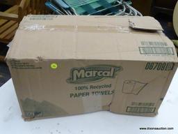 MARCAL RECYCLED PAPER TOWELS; MARCAL 15 ROLLS OF 60 2 PLY SHEET TOILET PAPER ROLLS. COMES IN DAMAGED
