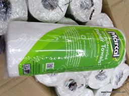 MARCAL RECYCLED PAPER TOWELS; MARCAL 15 ROLLS OF 60 2 PLY SHEET TOILET PAPER ROLLS. COMES IN DAMAGED