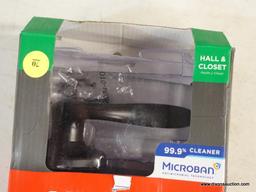 (R1) HALL & CLOSET HANDLE SET; KWIKSET, VENETIAN BRONZE FINISH HALL & CLOSET DOOR HANDLE SET. COMES