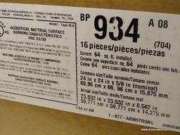 (R7) ARMSTRONG CEILINGS PACK OF CEILING PANELS; 2 FT X 2 FT RANDOM TEXTURED CONTRACTOR 16-PACK WHITE