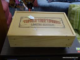 (R8) TUMBLE TREE TIMBERS LIMITED EDITION LINCOLN LOGS. COMES IN ORIGINAL WOODEN BOX WITH CASTERS.