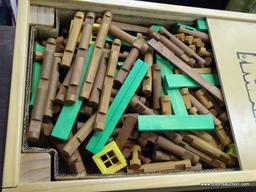 (R8) TUMBLE TREE TIMBERS LIMITED EDITION LINCOLN LOGS. COMES IN ORIGINAL WOODEN BOX WITH CASTERS.