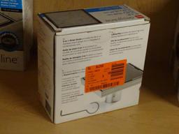 (R4) LOT OF OATEY DESIGNLINE DRAINS; 2 PIECE LOT OF TILE-IN PATTERN, 6" X 6", SQUARE DRAINS.