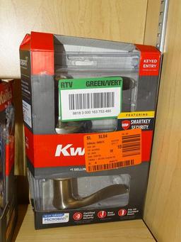 (R6) LOT OF KWIKSET SATIN NICKEL DOOR KNOB KITS; 3 PIECE LOT TO INCLUDE A HIGHEST SECURITY DEADBOLT