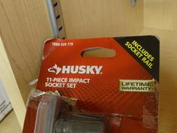 (R9) LOT OF HUSKY TOOL SETS; 2 PIECE LOT TO INCLUDE A 6 PIECE FOLDING NUT DRIVER SET AND AN 11 PIECE