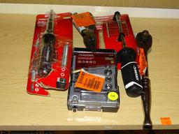 (R9) LOT OF HUSKY TOOLS AND FLEX-HEAD SET; LOT TO INCLUDE A 16 PIECE FLEX-HEAD MICRODRIVER 1/4" SET