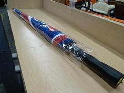 TEXAS FLAG UMBRELLA. HAS A 51 IN DIAMETER WHEN OPENED.