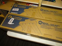 PAIR OF LITHONIA LIGHTING 4-LIGHT HIGH BAY LIGHTS; 2 PIECE LOT OF 4 FT, 4 LAMP, T5 HIGH OUTPUT,
