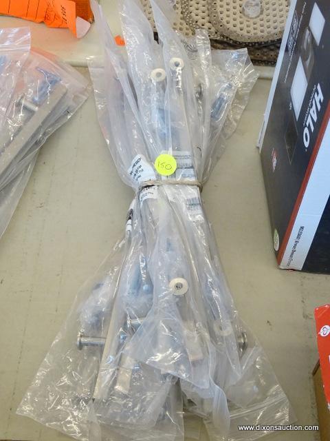 (R1) LOT OF BRAINERD STEEL SQUARE BAR HANDLES; 10 PIECE LOT OF 1 FT STAINLESS STEEL SQUARE BAR