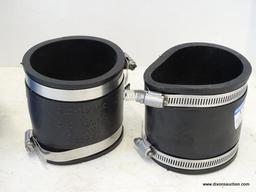 (R2) LOT TO INCLUDE 2 FERNCO COUPLING PVC DRAIN/SEWER FITTINGS (3" X 3") AND 3 ROLLS OF SAFE RELEASE