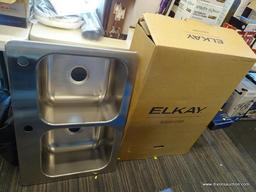 (WINDOW) ELKAY DOUBLE BOWL SINK; 33-IN X 22-IN X 9-IN STAINLESS STEEL DOUBLE EQUAL BOWL DROP-IN OR