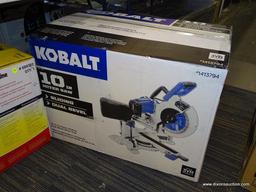 (R2) KOBALT 10 IN MITER SAW; DUAL BEVEL, SLIDING, 15 AMP COMPOUND MITER SAW. 4,450 RPM. MODEL NO.