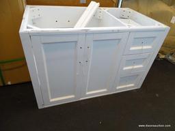 (WINDOW) GREEN TOUCH VANITY CABINET; COMPOSITE WALL MOUNT FLOATING WHITE SINGLE SINK BATHROOM VANITY