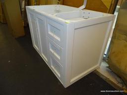 (WINDOW) GREEN TOUCH VANITY CABINET; COMPOSITE WALL MOUNT FLOATING WHITE SINGLE SINK BATHROOM VANITY