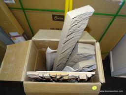 (WINDOW) GENSTONE STONE VENEER SET; EXTERIOR STONE VENEER SET, FOUR 3.5 IN X 42 IN PIECES AND ONE