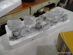 (R6) PORTFOLIO PACES 4-LIGHT NICKEL MODERN/CONTEMPORARY VANITY LIGHT; MODEL #0115280. COMES WITH