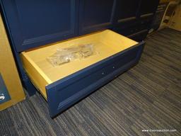 (R2) STYLE SELECTIONS NAVY BLUE, 60" DOUBLE SINK VANITY BASE WITH 4 CABINET DOORS AND 2 LOWER