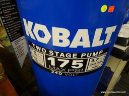 (R2) KOBALT 60-GALLON TWO STAGE ELECTRIC VERTICAL AIR COMPRESSOR; OIL-LUBRICATED, TWO STAGE PUMP TO