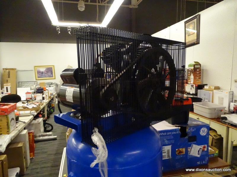 (R2) KOBALT 60-GALLON TWO STAGE ELECTRIC VERTICAL AIR COMPRESSOR; OIL-LUBRICATED, TWO STAGE PUMP TO