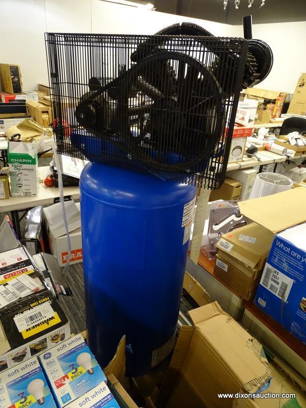 (R2) KOBALT 60-GALLON TWO STAGE ELECTRIC VERTICAL AIR COMPRESSOR; OIL-LUBRICATED, TWO STAGE PUMP TO
