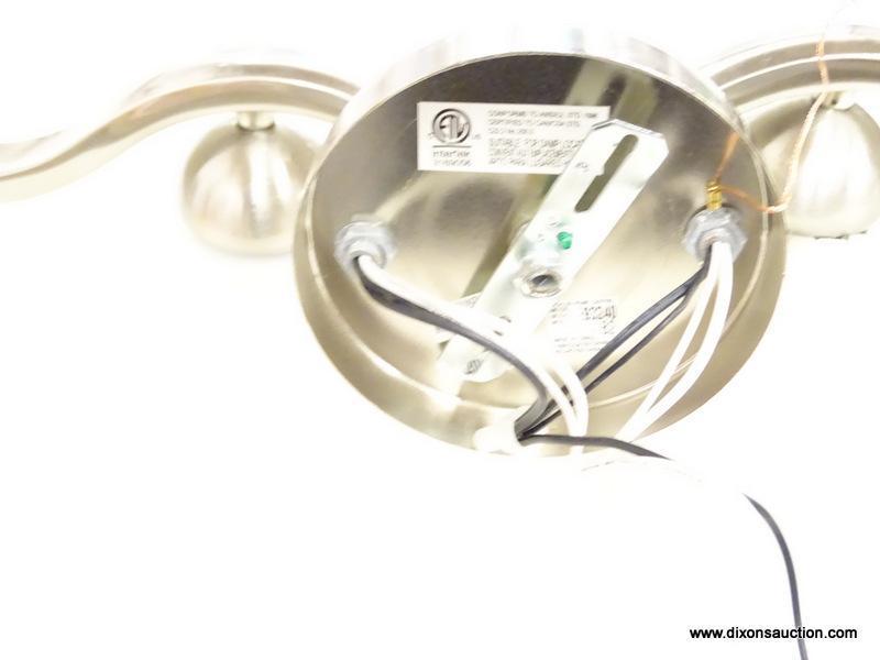 (R5) PORTFOLIO PACES 4-LIGHT NICKEL MODERN/CONTEMPORARY VANITY LIGHT; ITEM # 115280 MODEL #93240.