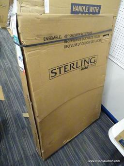 (BWALL) STERLING SHOWER BASE; STERLING BY KOHLER 48" X 34" ENSEMBLE WHITE VIKRELL SHOWER BASE WITH