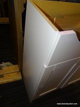 (R1) STYLESELECTIONS VANITY WITH TOP; EURO COLLECTION, WHITE FINISHED, SINGLE SINK VANITY WITH A