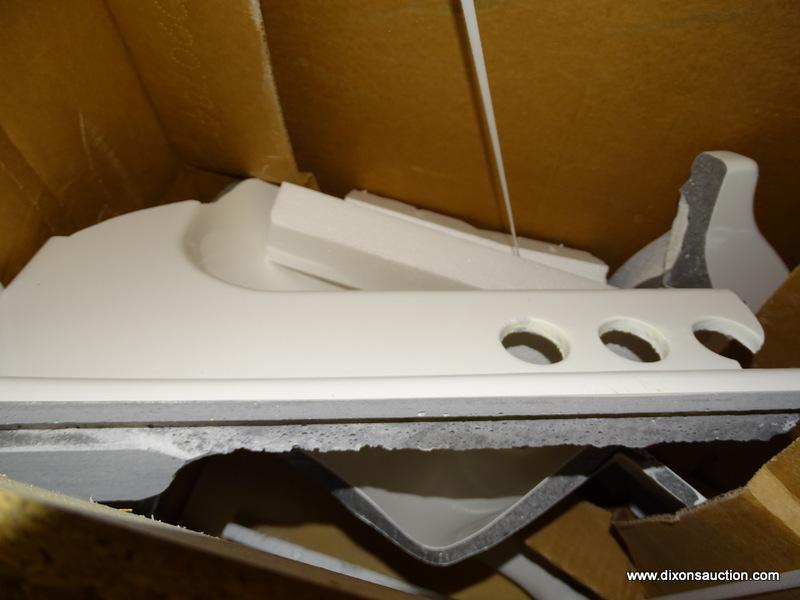 (R1) STYLESELECTIONS VANITY WITH TOP; EURO COLLECTION, WHITE FINISHED, SINGLE SINK VANITY WITH A