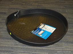 (R2) CAMCO WATER HEATER DRAIN PAN; ELECTRIC WATER HEATER DRAIN PAN WITH DRAIN FITTING.