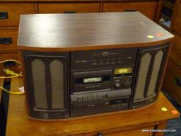 (R3) TEAC GF-330 COMPACT HI-FI STEREO SYSTEM; TEAC CD PLAYER, FM/AM RADIO, CASSETTE TAPE DECK,