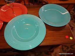 (R1) LOT OF MARKED FIESTAWARE SERVING DISHES; 7 PIECE LOT TO INCLUDE A PERSIMMON ROUND SERVING DISH