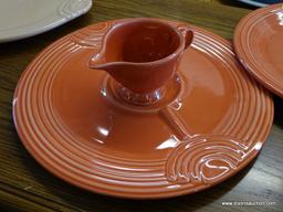 (R1) LOT OF MARKED FIESTAWARE SERVING DISHES; 7 PIECE LOT TO INCLUDE A PERSIMMON ROUND SERVING DISH