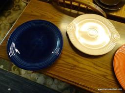 (R1) LOT OF MARKED FIESTAWARE SERVING DISHES; 7 PIECE LOT TO INCLUDE A PERSIMMON ROUND SERVING DISH