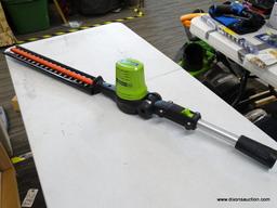 (TABLE) GREENWORKS POLE HEDGE TRIMMER