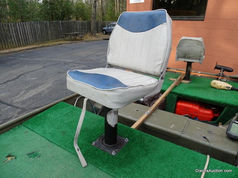 A 2004 Lowe Model L1448M 14 FT. Jon Boat with Venture Single Axel Boat Trailer. Vin #LWCJ0673E404.