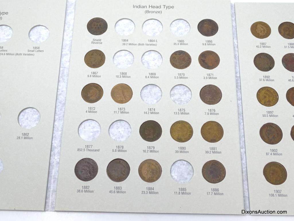 Indian Head Cent Book (38 coins) - Various Dates.