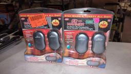 PAIR OF GO WARMER CORDLESS RECHARGEABLE HAND HEATERS WITH FLASHLIGHT STILL IN THE ORIGINAL