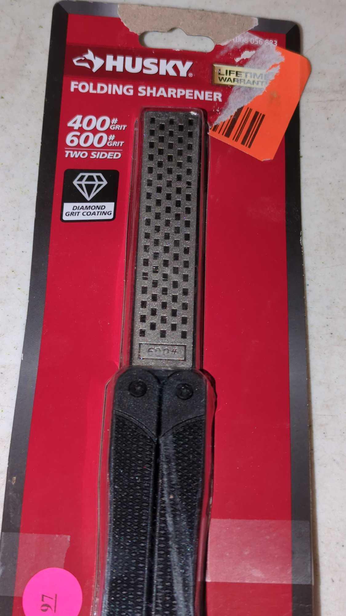LOT OF 3 TOOLS TO INCLUDE, A MILWAUKEE 12 INCH PVC/ ABS SAW NEW IN THE PACKAGE, A HUSKY FOLDING