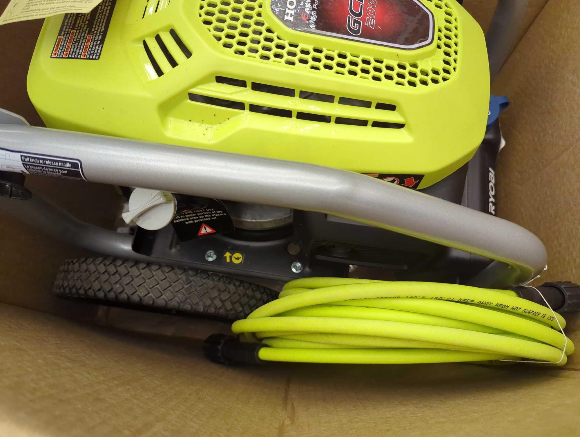 RYOBI 3300 PSI 2.5 GPM Cold Water Gas Pressure Washer with Honda GCV200 Engine. Comes in opened box.