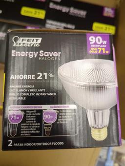Lot of 2 - Including Feit Electric Halogen Bulbs 71w Standard Flood Bulbs 120 Volts (6) 2pks of