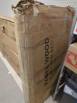Brookside Mabel White Wood Frame Twin Platform Bed with Shiplap Headboard Retail Price $274.99