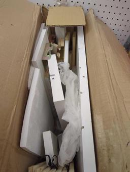 Brookside Mabel White Wood Frame Twin Platform Bed with Shiplap Headboard Retail Price $274.99