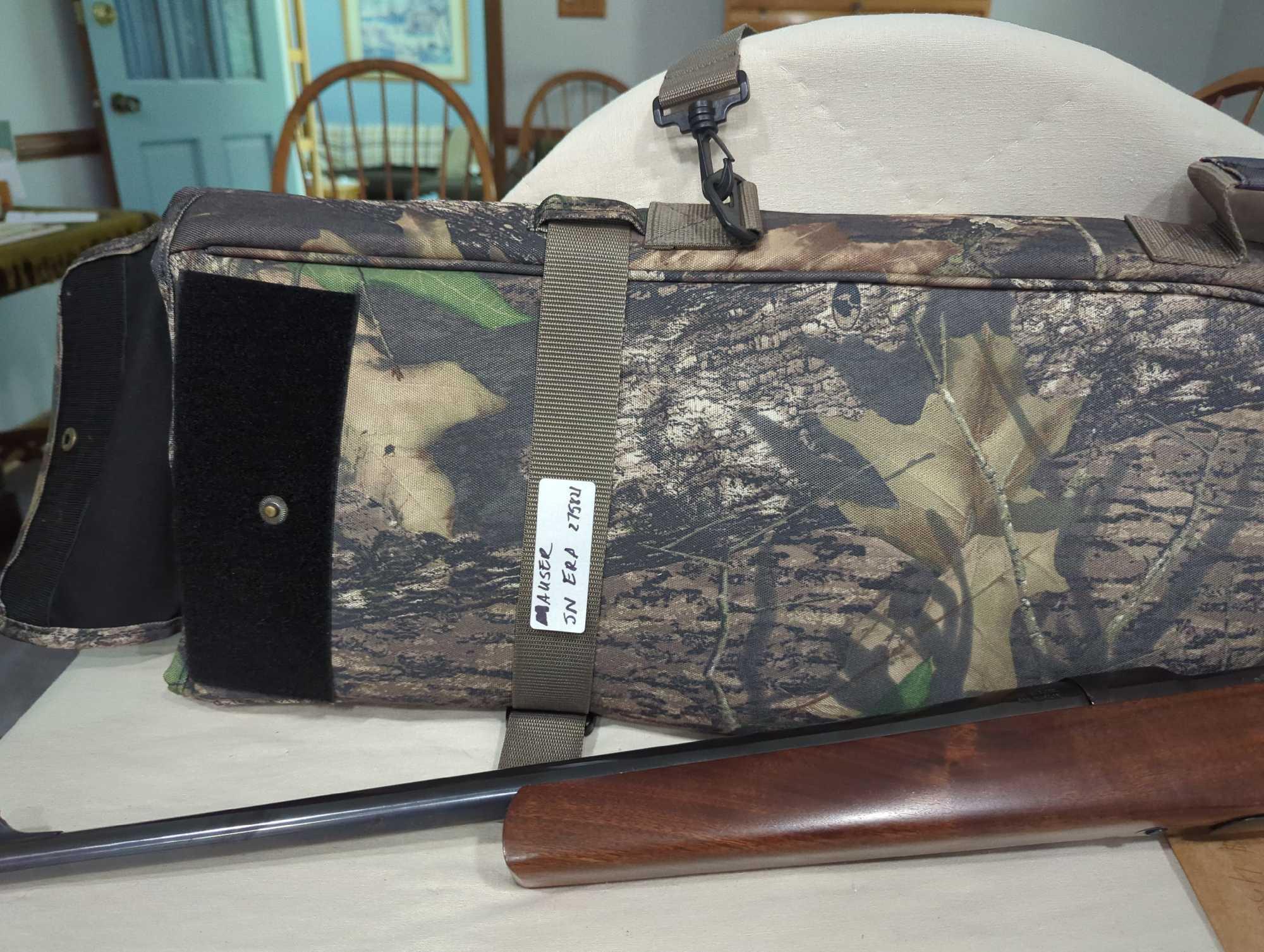 Mauser action 444 caliber Marlin bolt action with wooden stock. McCowen barrel. Williams peepsite.